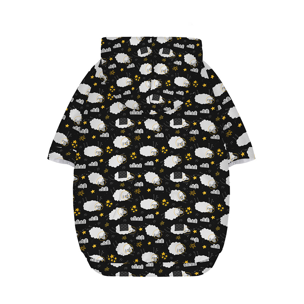 Sleeping Sheep Pattern Print Dog Zip Up Hoodie