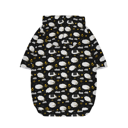 Sleeping Sheep Pattern Print Dog Zip Up Hoodie