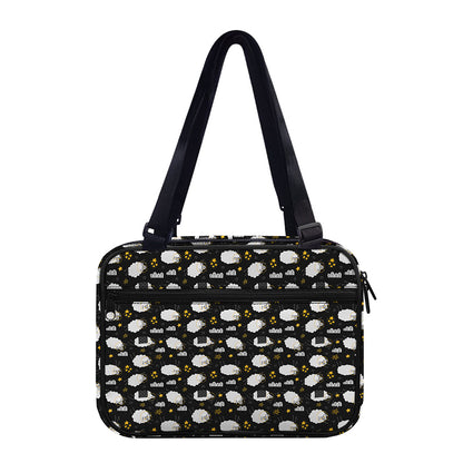 Sleeping Sheep Pattern Print Double Strap Bible Bag