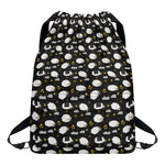 Sleeping Sheep Pattern Print Drawstring Backpack