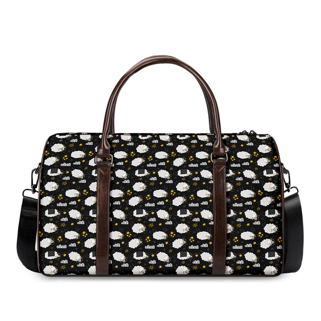 Sleeping Sheep Pattern Print Duffle Bag