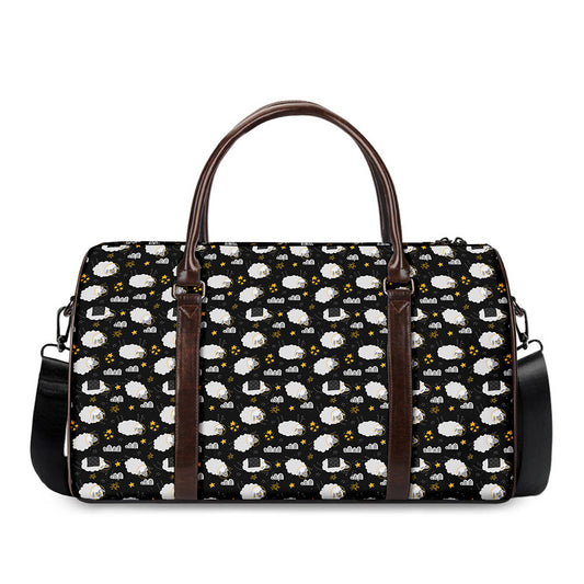 Sleeping Sheep Pattern Print Duffle Bag