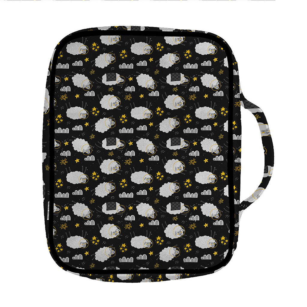 Sleeping Sheep Pattern Print Front Pocket Bible Bag