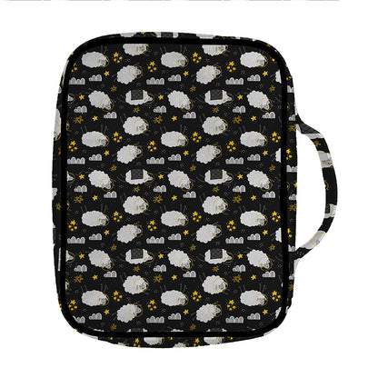 Sleeping Sheep Pattern Print Front Pocket Bible Bag