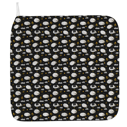 Sleeping Sheep Pattern Print Hand Towel