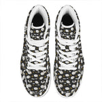 Sleeping Sheep Pattern Print High Top Leather Sneakers