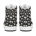 Sleeping Sheep Pattern Print High Top Leather Sneakers