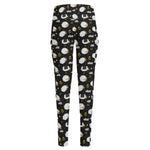 Sleeping Sheep Pattern Print High-Waisted Pocket Leggings