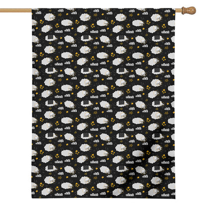 Sleeping Sheep Pattern Print House Flag