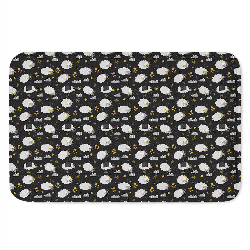 Sleeping Sheep Pattern Print Indoor Door Mat