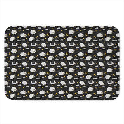 Sleeping Sheep Pattern Print Indoor Door Mat