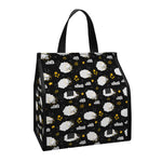 Sleeping Sheep Pattern Print Insulated Lunch Tote