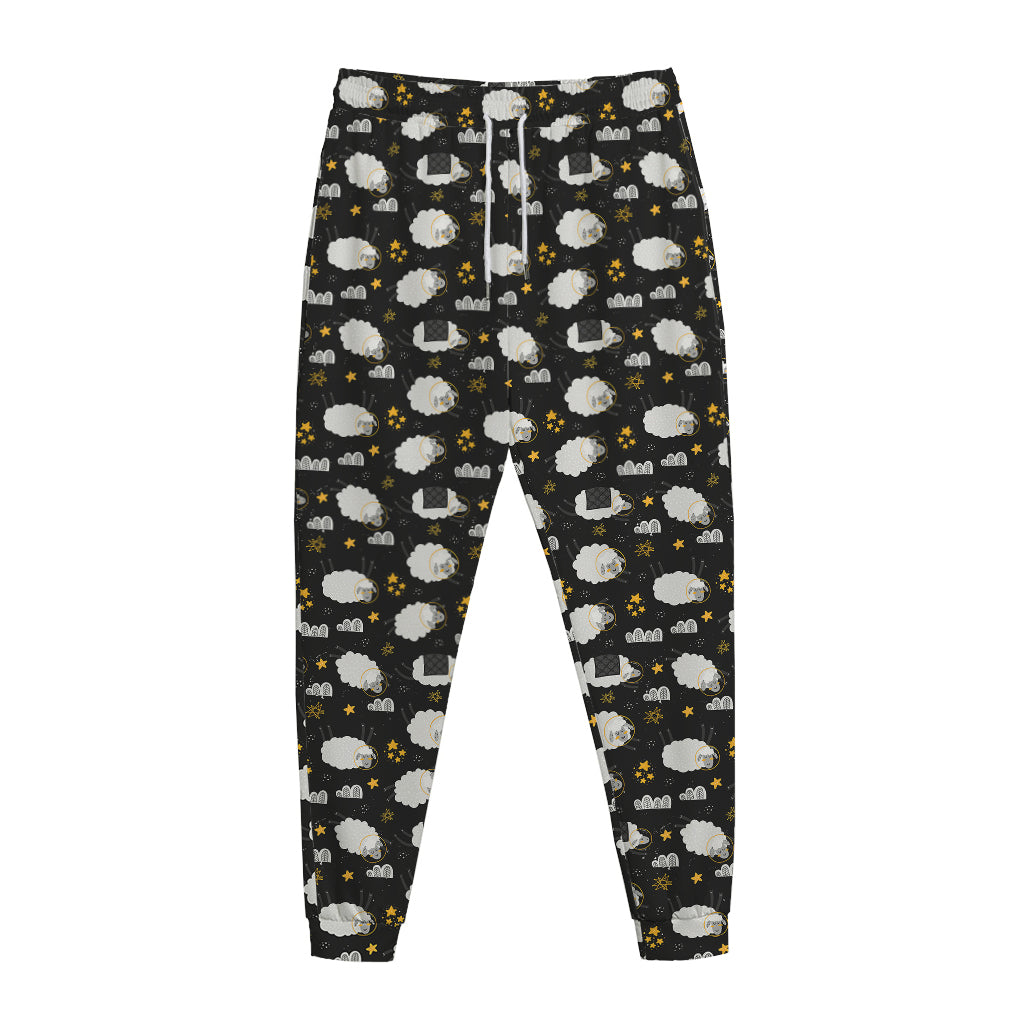 Sleeping Sheep Pattern Print Jogger Pants