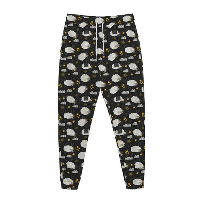 Sleeping Sheep Pattern Print Jogger Pants