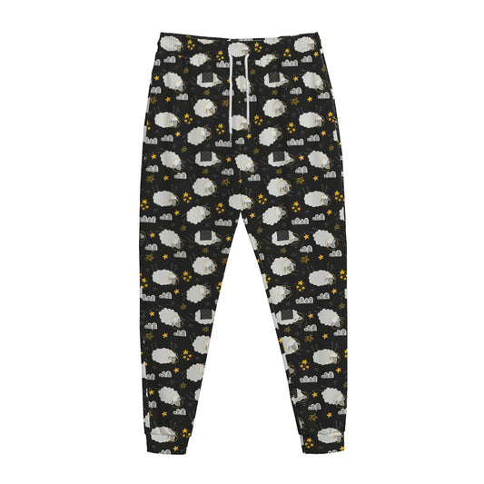 Sleeping Sheep Pattern Print Jogger Pants