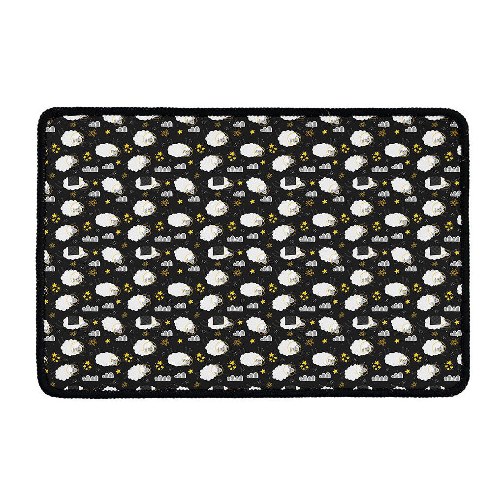 Sleeping Sheep Pattern Print Kitchen Mat