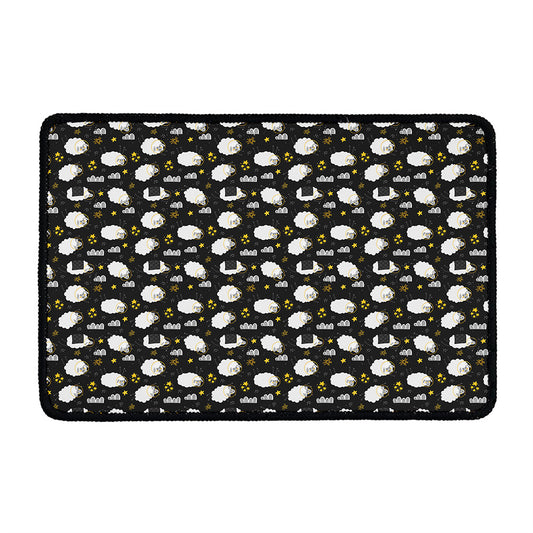 Sleeping Sheep Pattern Print Kitchen Mat
