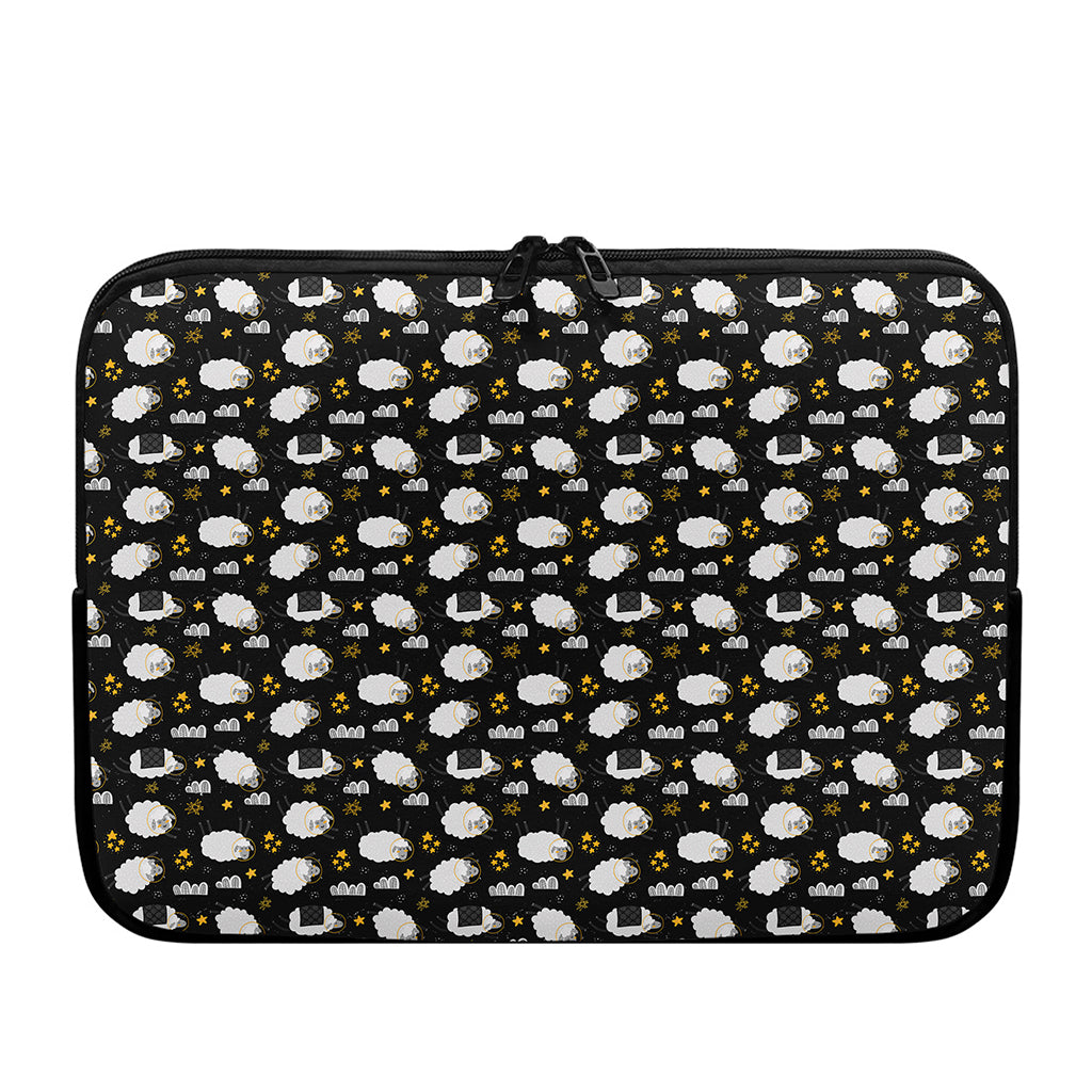 Sleeping Sheep Pattern Print Laptop Sleeve