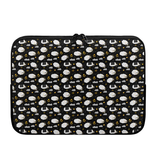 Sleeping Sheep Pattern Print Laptop Sleeve
