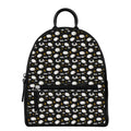 Sleeping Sheep Pattern Print Leather Backpack