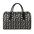 Sleeping Sheep Pattern Print Leather Duffel Bag