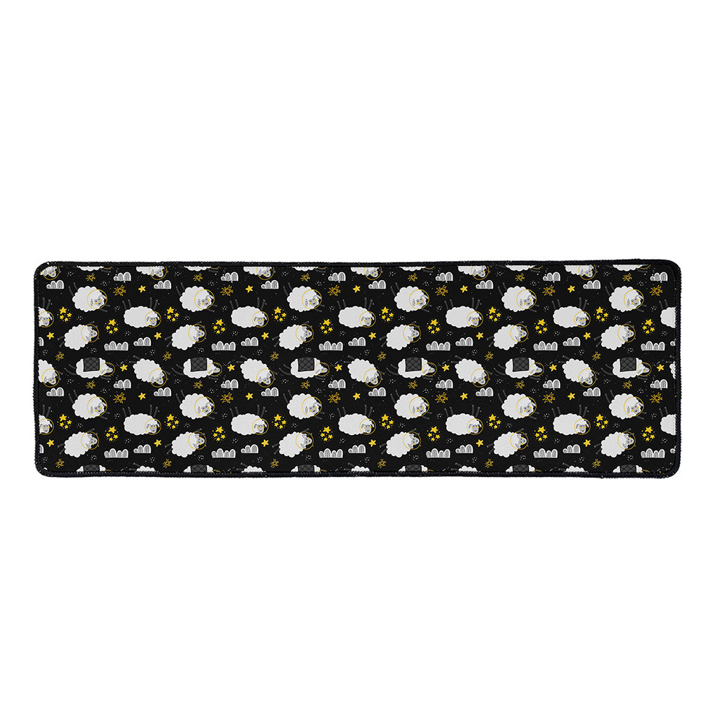 Sleeping Sheep Pattern Print Long Kitchen Mat