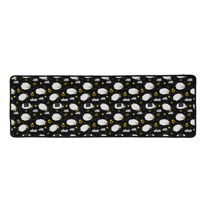 Sleeping Sheep Pattern Print Long Kitchen Mat