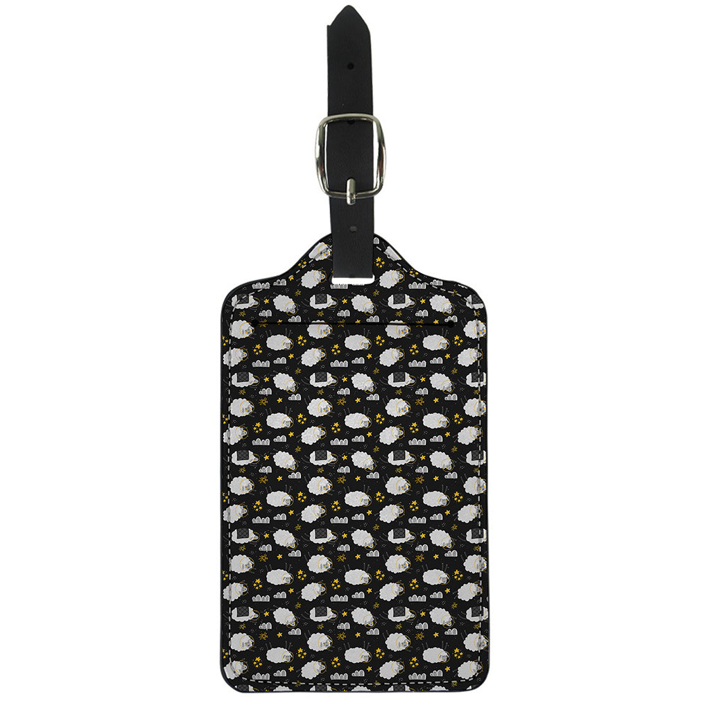 Sleeping Sheep Pattern Print Luggage Tag