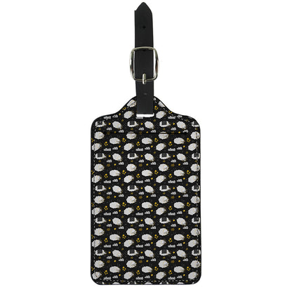 Sleeping Sheep Pattern Print Luggage Tag