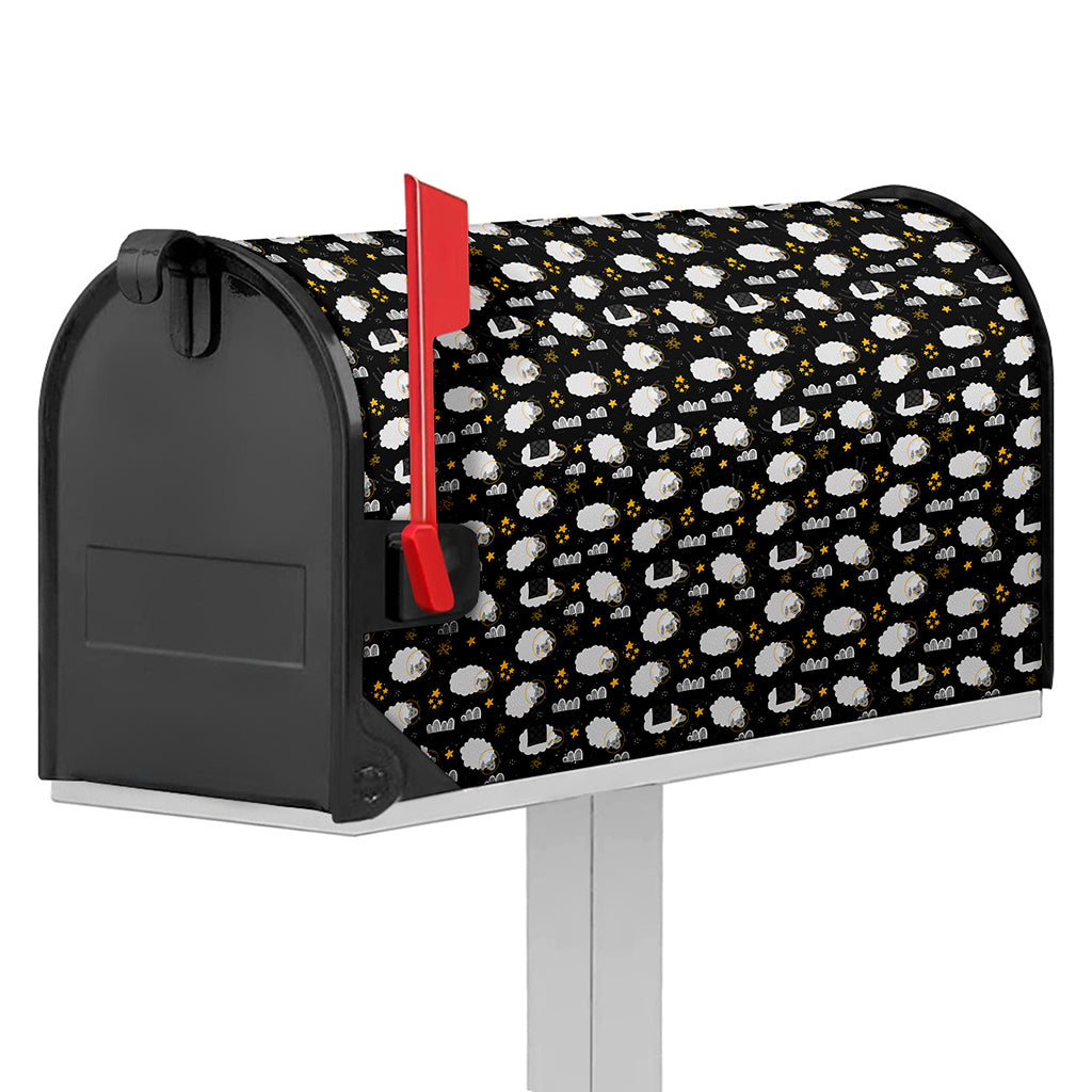 Sleeping Sheep Pattern Print Mailbox Cover