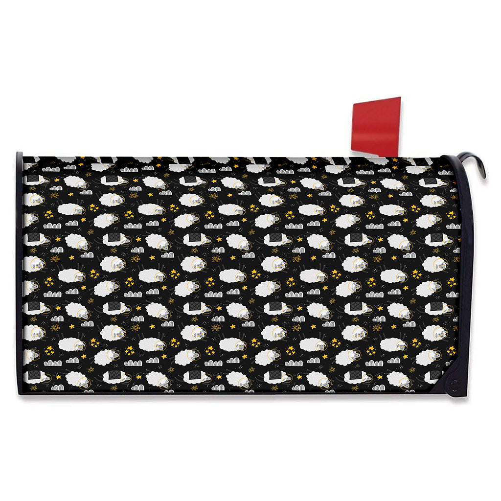 Sleeping Sheep Pattern Print Mailbox Cover