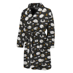 Sleeping Sheep Pattern Print Men's Bathrobe