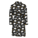 Sleeping Sheep Pattern Print Men's Bathrobe
