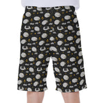 Sleeping Sheep Pattern Print Men's Beach Shorts
