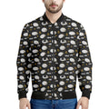 Sleeping Sheep Pattern Print Men's Bomber Jacket