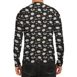 Sleeping Sheep Pattern Print Men's Long Sleeve Rash Guard