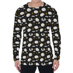 Sleeping Sheep Pattern Print Men's Long Sleeve T-Shirt
