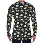 Sleeping Sheep Pattern Print Men's Long Sleeve T-Shirt
