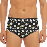 Sleeping Sheep Pattern Print Men's Triangle Swim Briefs