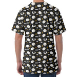 Sleeping Sheep Pattern Print Men's Velvet T-Shirt