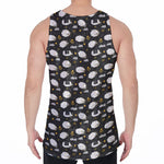 Sleeping Sheep Pattern Print Men's Velvet Tank Top