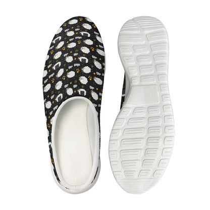 Sleeping Sheep Pattern Print Mesh Casual Shoes