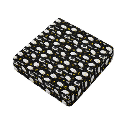 Sleeping Sheep Pattern Print Outdoor Seat Cushion Cover