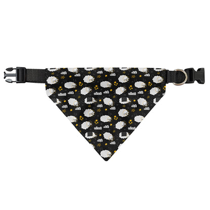 Sleeping Sheep Pattern Print Over The Collar Dog Bandana