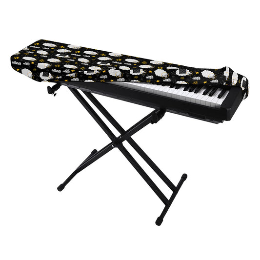 Sleeping Sheep Pattern Print Piano Keyboard Cover