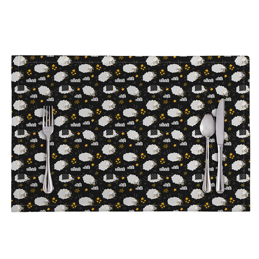 Sleeping Sheep Pattern Print Placemat