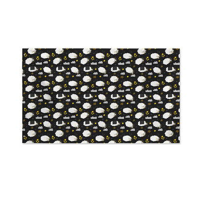Sleeping Sheep Pattern Print Polyester Flag