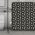 Sleeping Sheep Pattern Print Polyester Shower Curtain