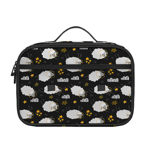 Sleeping Sheep Pattern Print Portable Lunch Bag