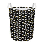 Sleeping Sheep Pattern Print Round Laundry Basket